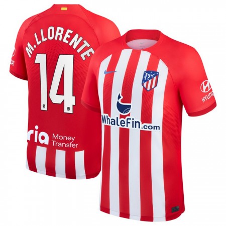 Jalkapallo Peliasut Atlético Madrid M. Llorente 14 Koti Pelipaita 2023-24 Lyhythihainen Jalkapallo Peliasut Atlético Madrid M. Llorente 14 Koti Pelipaita 2023-24 Lyhythihainen